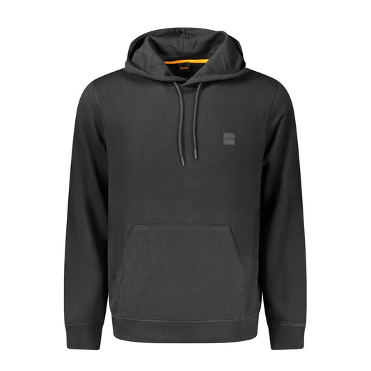 Black Cotton Men Sweater