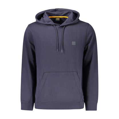 Blue Cotton Men Sweater