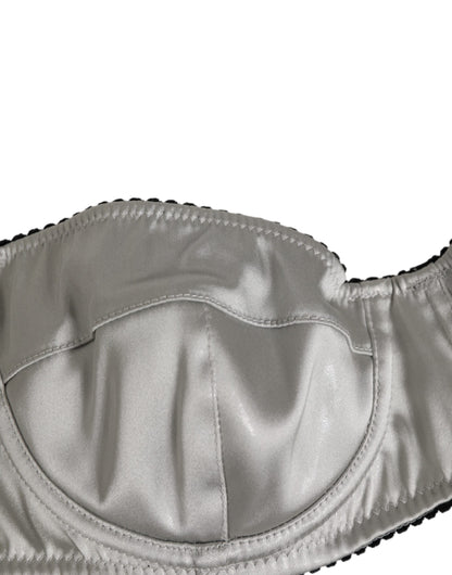 Gray Acetate Stretch Balconcino Bra Underwear