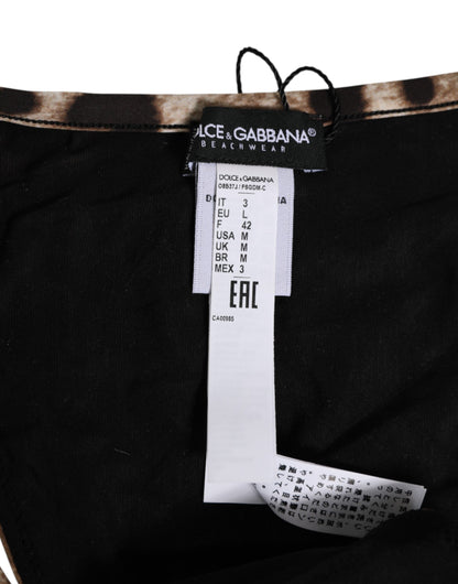 Brown Leopard Triangle Tanga Panty Underwear