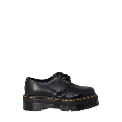 Black Leather Lace-Up Boot