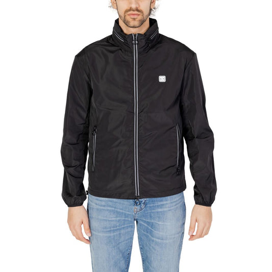 Black Polyester Jackets & Coat