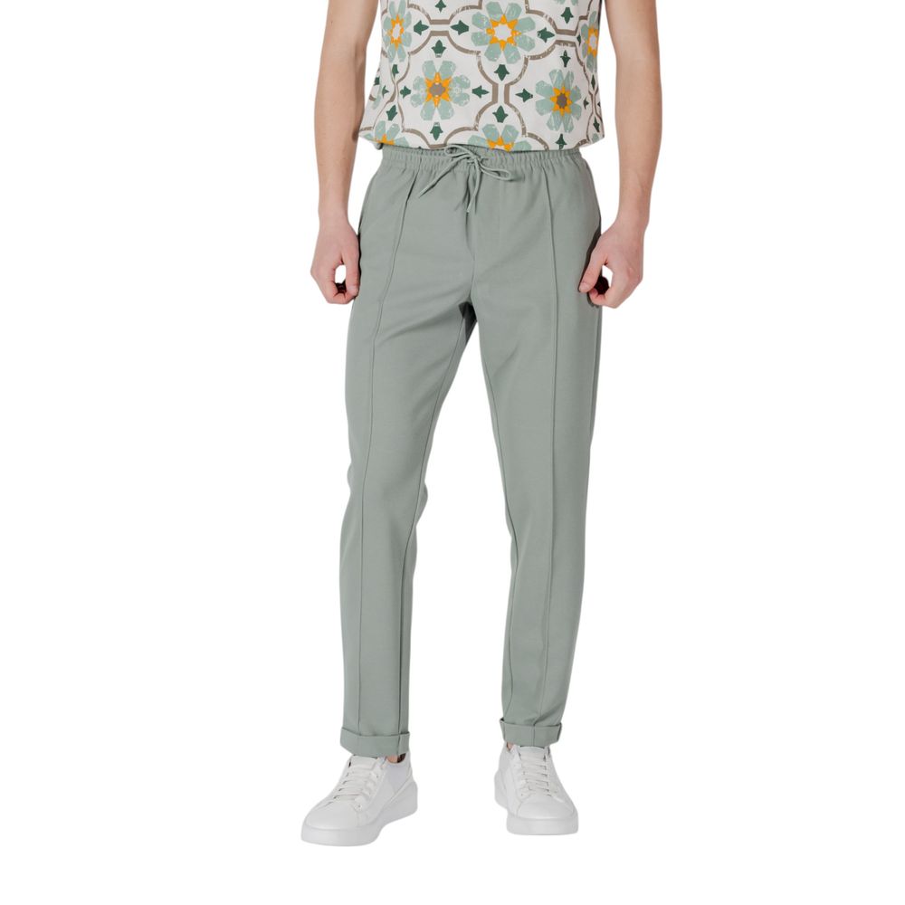 Green Polyester Joggers Workout Pant