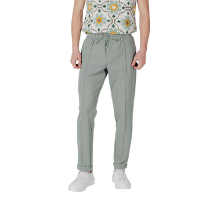 Green Polyester Joggers Workout Pant
