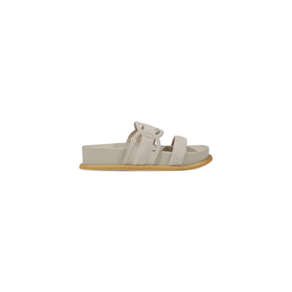 Gray Leather Sandal