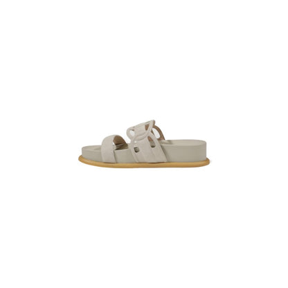 Gray Leather Sandal