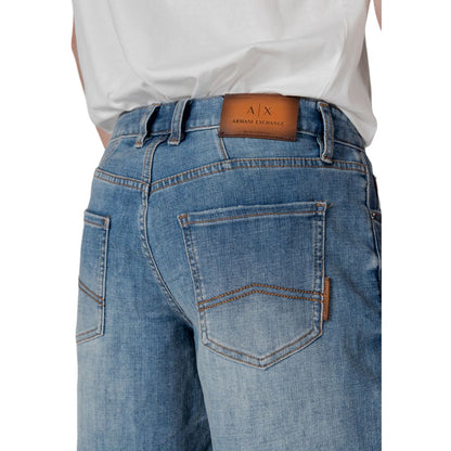 Blue Polyester Bermuda