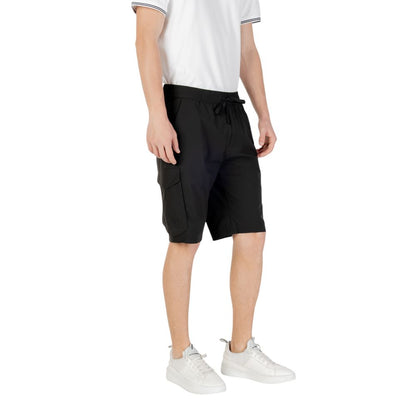 Black Polyester Bermuda