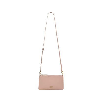 Pink Leather Clutch Bag