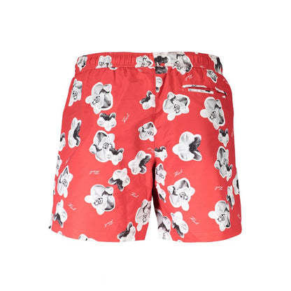 Red Polyester Swimwear