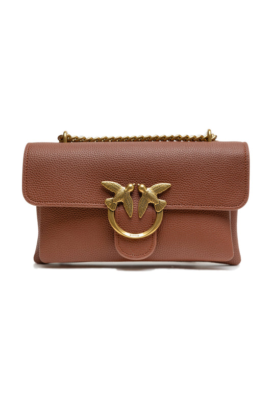 Brown Small Love shoulder Soft Leather Bag