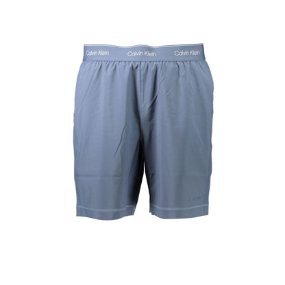 Blue Polyester Pant