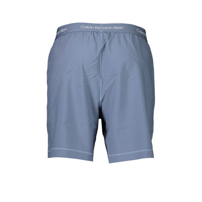 Blue Polyester Pant