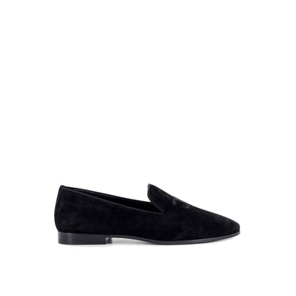 Velvet Loafers With Embroidered Triomphe Logo
