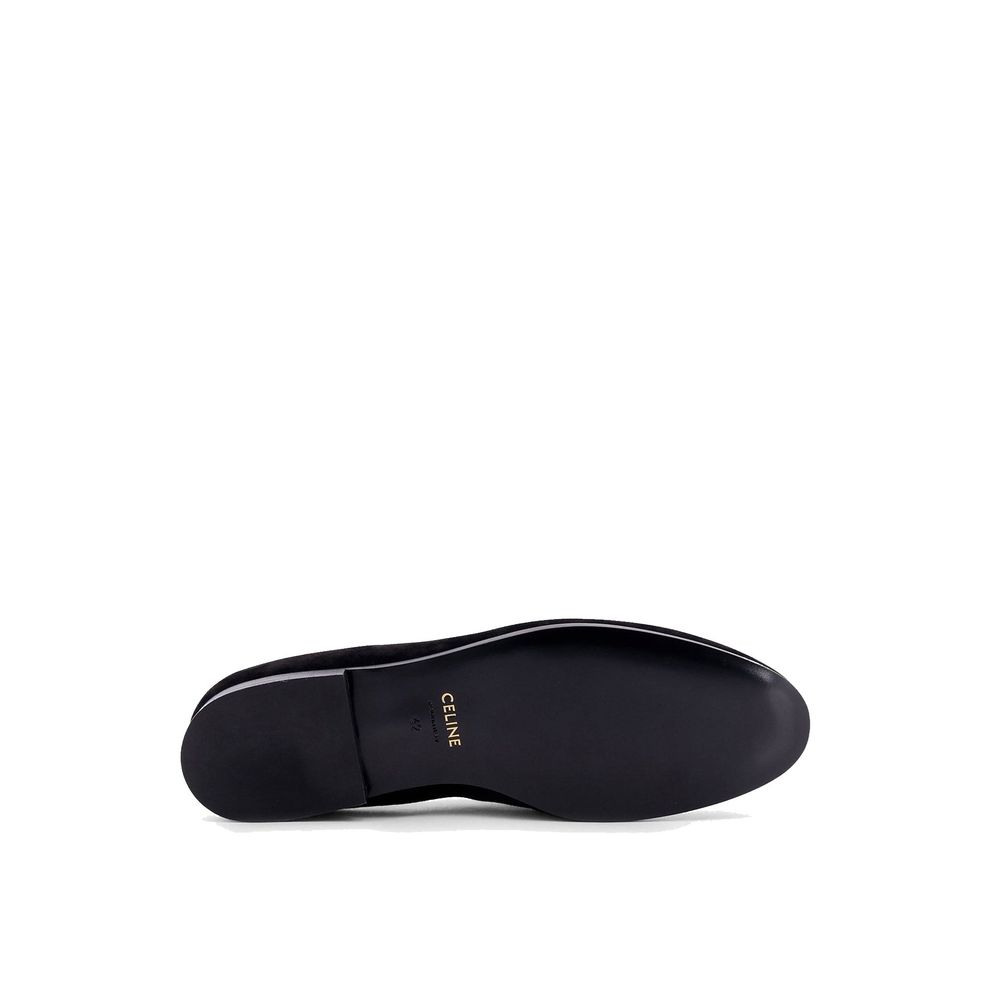 Velvet Loafers With Embroidered Triomphe Logo