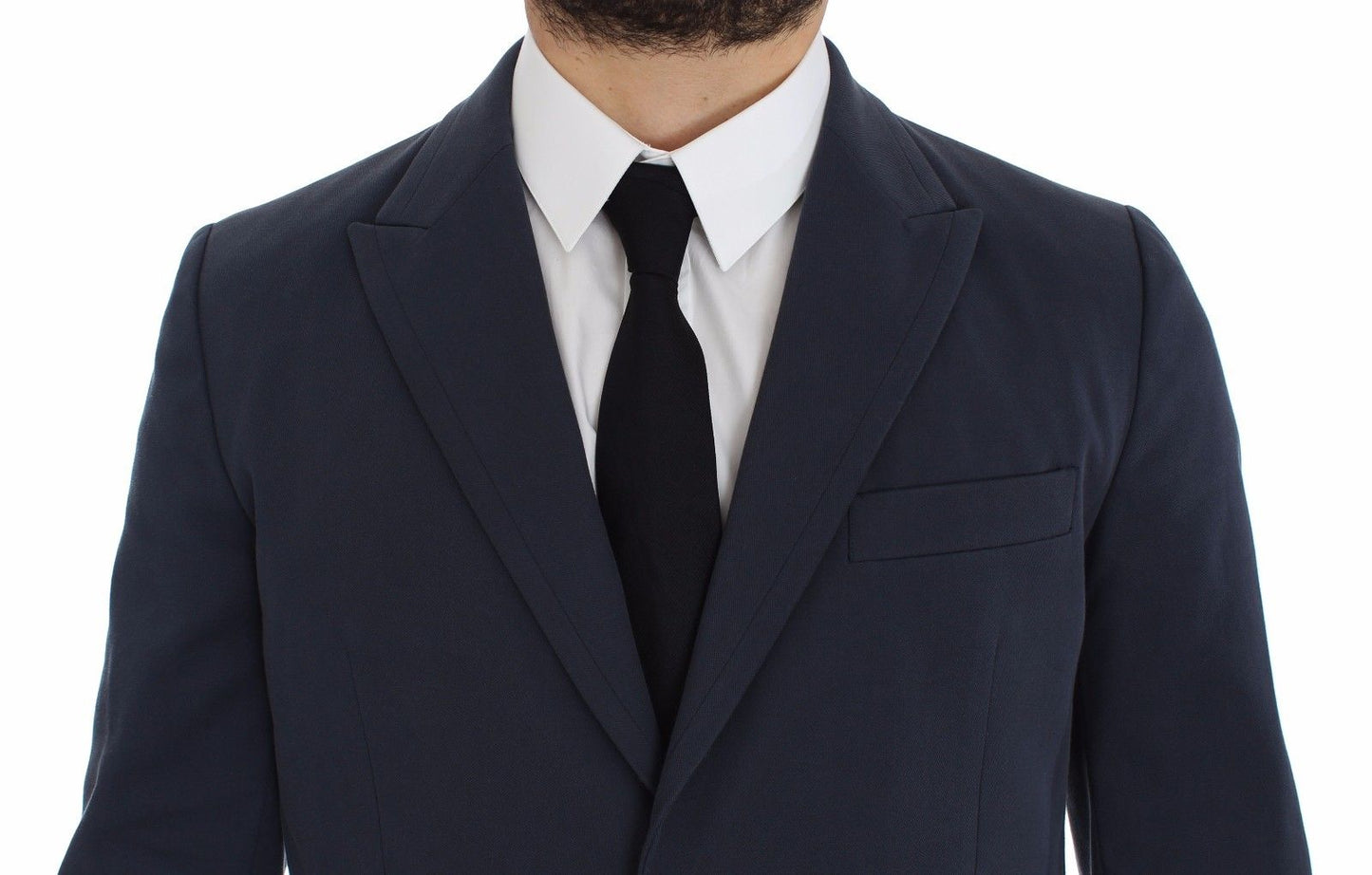 Chaqueta blazer elegante de algodón elástico azul