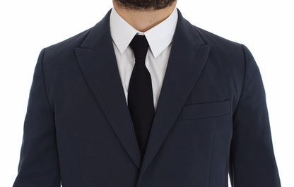 Chaqueta blazer elegante de algodón elástico azul